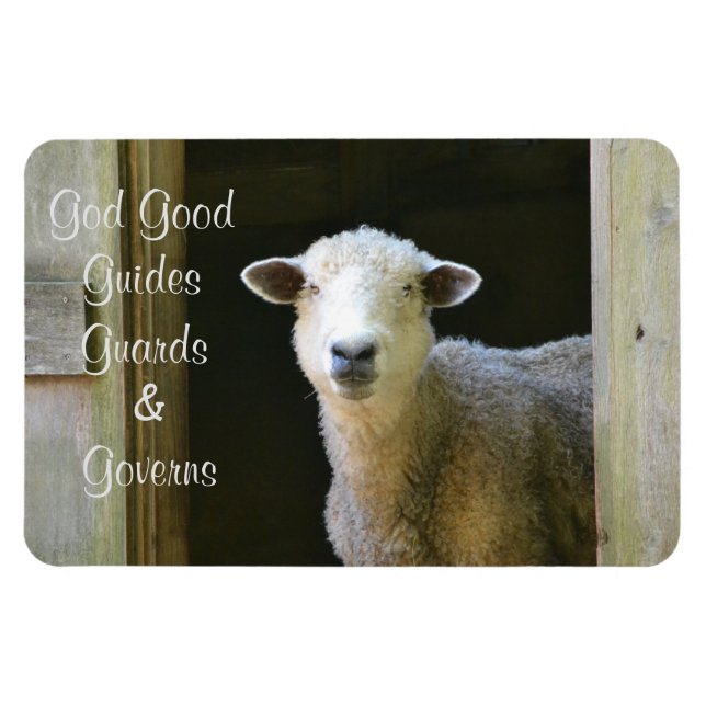 God Is Good Sheep Magnet (Horizontal)