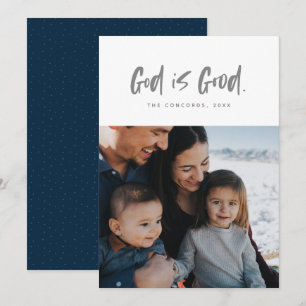 God is Good simple religious holiday photo card