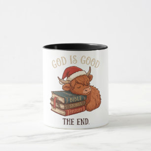God Is Good The End Christian Faith Christmas Book Mug