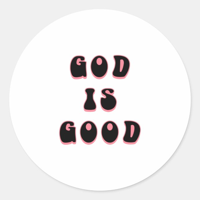 God Is Good - Vintage Classic Round Sticker (Front)