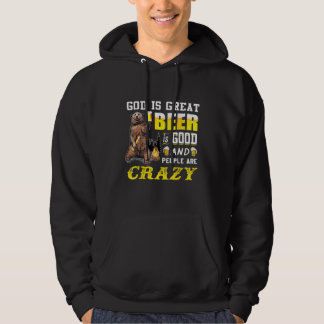 God Is Great Beer Is Good And People Are Crazy Bee Hoodie