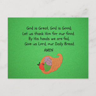 God is Great, God is Good... Postcard