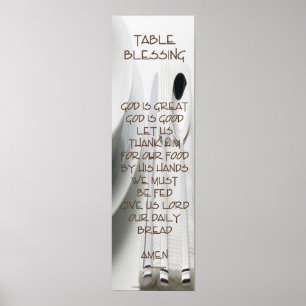 God is Great Table Prayer Poster