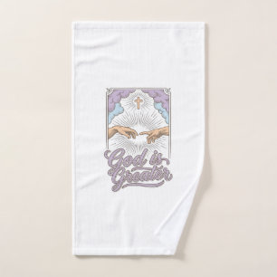 God Is Greater Christian Vintage Engraving Shirt_1 Hand Towel