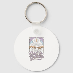 God Is Greater Christian Vintage Engraving Shirt_1 Keychain