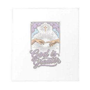 God Is Greater Christian Vintage Engraving Shirt_1 Notepad