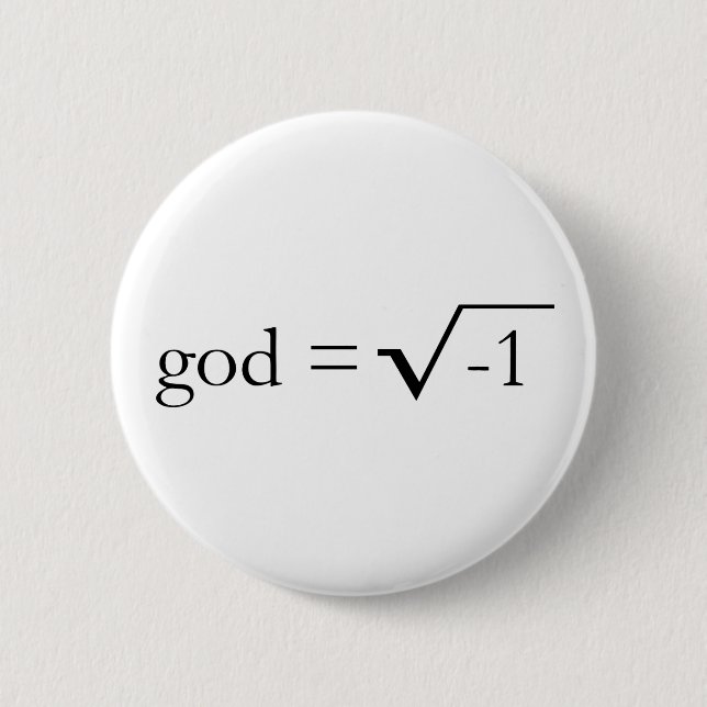 God is Imaginary 2 Inch Round Button (Front)