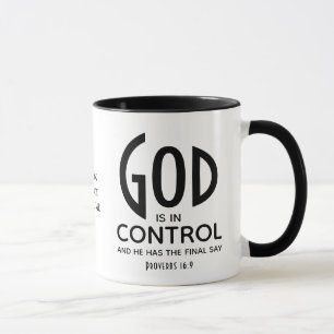 GOD IS IN CONTROL Inspirational Christian Mug