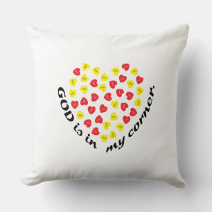 GOD IS IN MY CORNER. THROW PILLOW