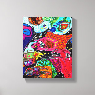 God Is in the Details Colourful Curves Canvas Print