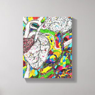 God Is in the Details White Organic Forms Canvas Print
