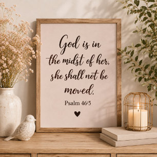 God is in the midst of her inspirational poster