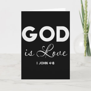 God Is Love 1 John 4_8 Bible Verse Christian Scrip Card