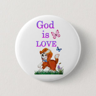 God is Love 2 Inch Round Button