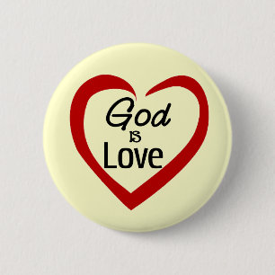 God is Love 2 Inch Round Button
