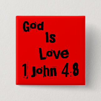 God is Love 2 Inch Square Button