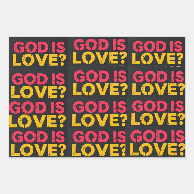 God Is Love: A Gentle Reminder Wrapping Paper Sheet (Front)