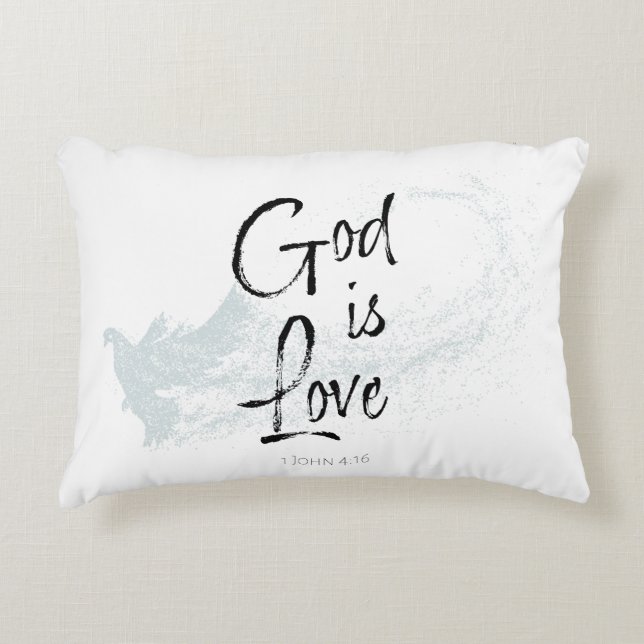 God is Love Accent Pillow (Front)