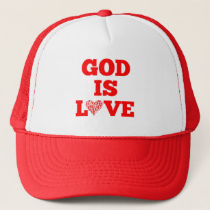 God Is Love Bible Quote Trucker Hat