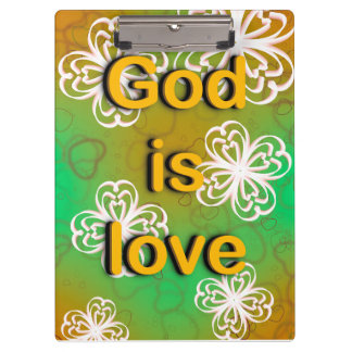 God is love book clipboard