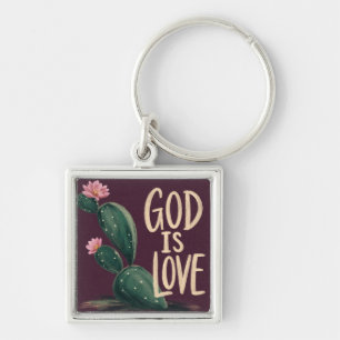 GOD IS LOVE Christian Encouragement Gift Keychain