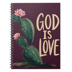 GOD IS LOVE Christian Encouragement Gift Notebook