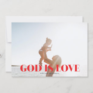 GOD is Love Christmas Religious Holiday Photo Card