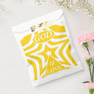 "God Is Love" Cyber Yellow Star - VBS, Retreat Favour Bag