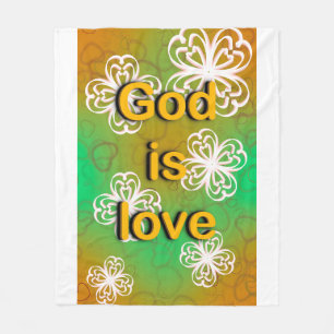 God is love  fleece blanket