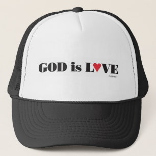 "God is love" hat