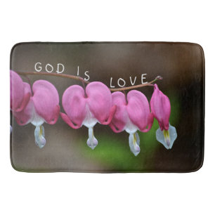 God Is Love Heart Bath Mat