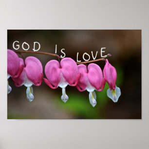 God Is Love Heart Poster