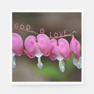 God Is Love Hearts Napkin