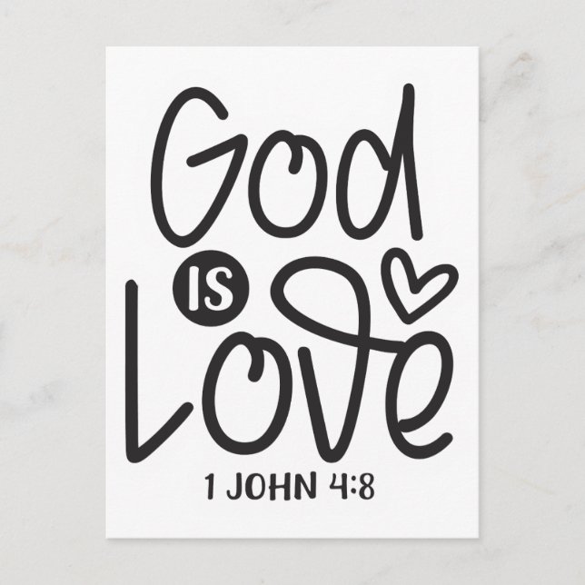 God is love Jesus love hope joy bible verses Postcard (Front)