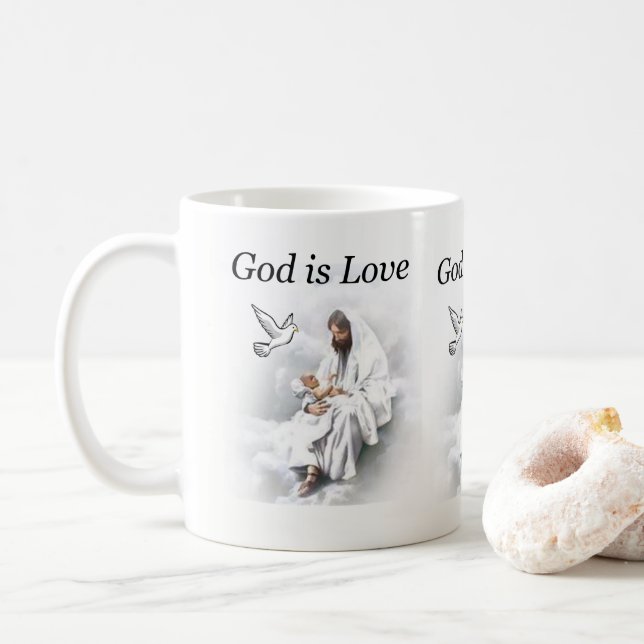 God is Love, Jesus Mug (With Donut)