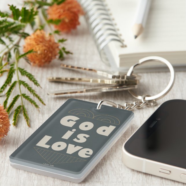 God is Love Keychain (Front Right)
