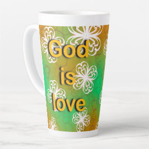 God is love  latte mug