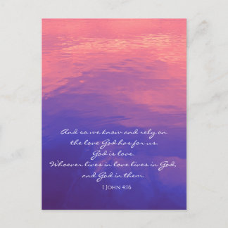 God is Love | Nature Photo Christian Custom Text Postcard