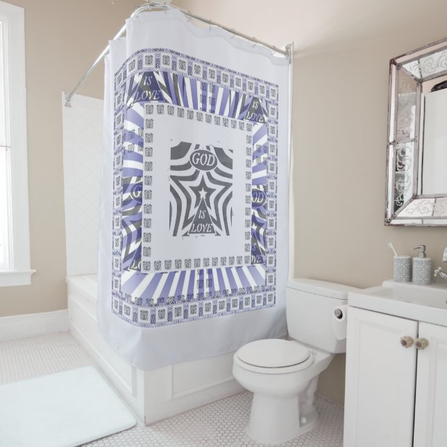 God Is Love Star Blue Geometric Frame Serenity   (In Situ)