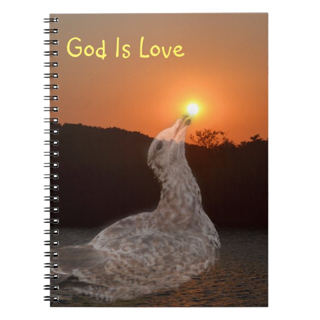 God Is Love Sunset Notebook (Front)