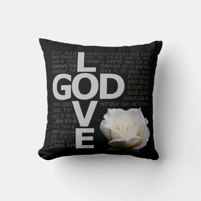 God is Love Throw Pillow (Front)