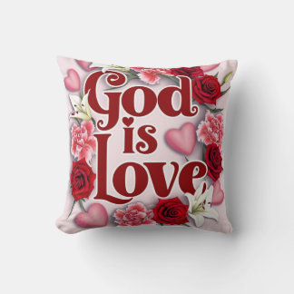 God is love throw pillow