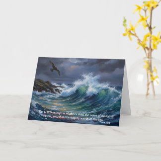 God is Mightier than the Sea: Psalm 93:4 Card