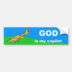 god is my copilot bumper sticker