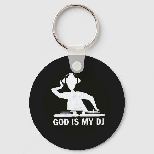 God is my DJ Keychain (Front)