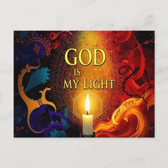God Is My Light Postcard (Front)