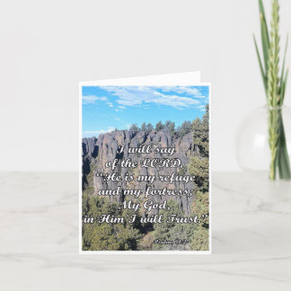 God is my refuge - Psalms 91:2 Thank You Card