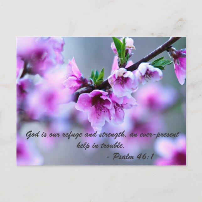 God is our refuge and strength, an ever-present postcard (Front)