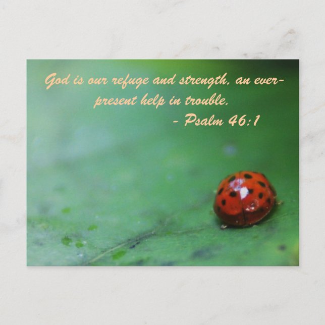 God is our refuge and strength, an ever-present postcard (Front)