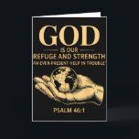 God Is Our Refuge And Strength – Psalm 46_1 Christ Card<br><div class="desc">God Is Our Refuge And Strength – Psalm 46_1 Christian Design</div>